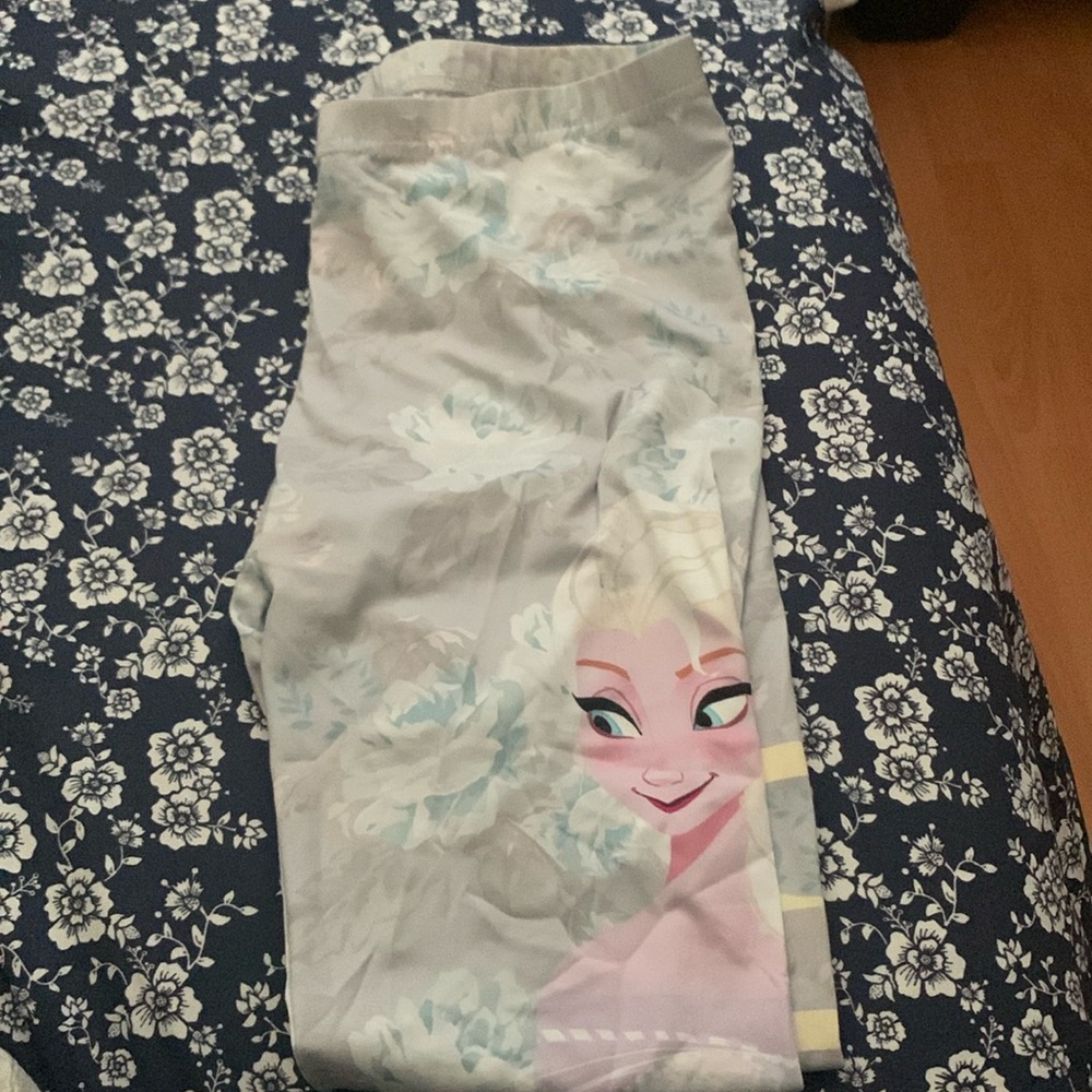 Elsa frozen fleece leggings